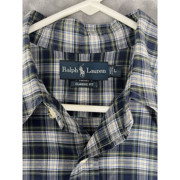 Polo Ralph Lauren men’s Custom Fit Button Down Flannel Shirt Size Large Plaid - Picture 3 of 9